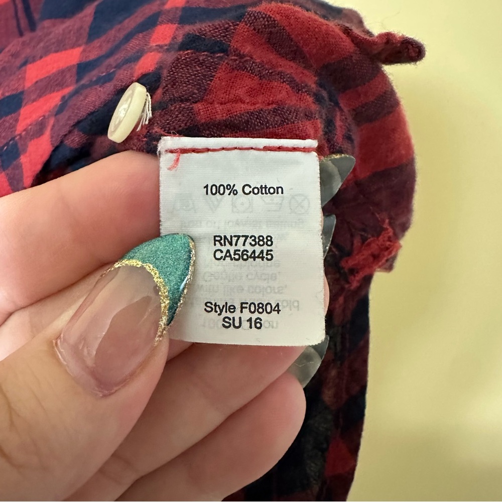 Madewell Central Shirt Short Sleeve Button Up Boxy Women M Bushwick Plaid - Picture 6 of 8